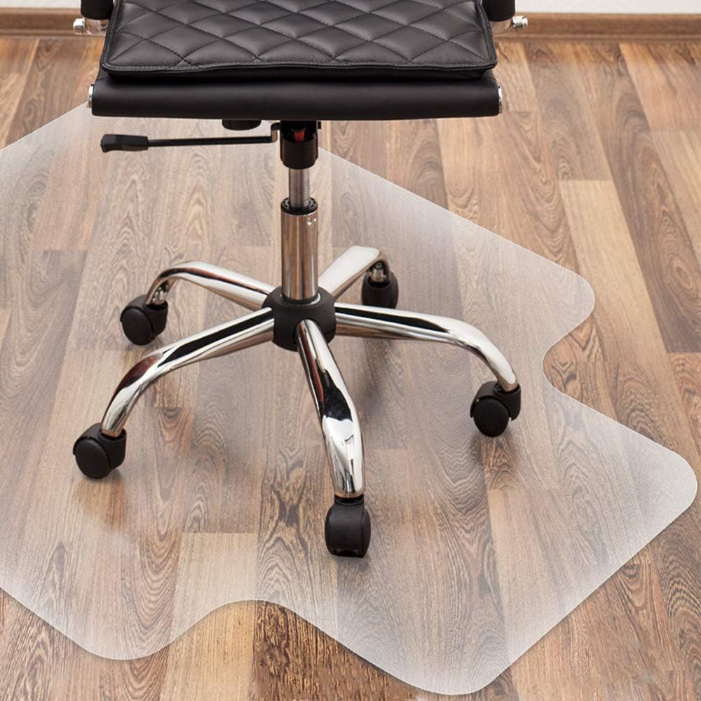 Office Chair Mat for Hardwood Floor,Crystal Clear Floor Protector with Lip,Non-Curve, 47" x 35": Kitchen & Dining
