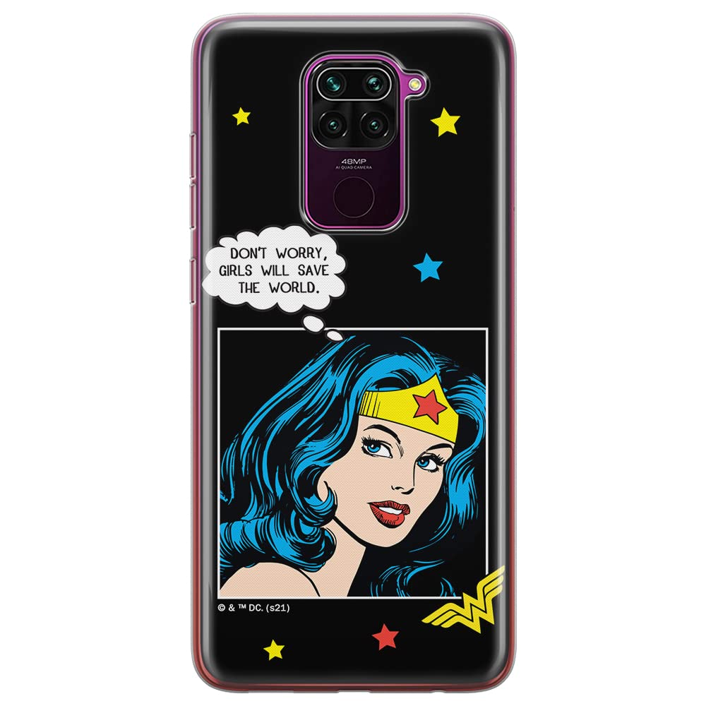 ERT GROUP mobile phone case for Xiaomi REDMI NOTE 9 original and officially Licensed DC pattern Wonder Woman 028 optimally adapted to the shape of the mobile phone, case made of TPU