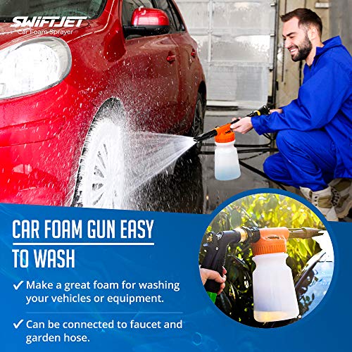 SwiftJet Car Wash Foam Gun Sprayer with Thick Suds Adjustable Water