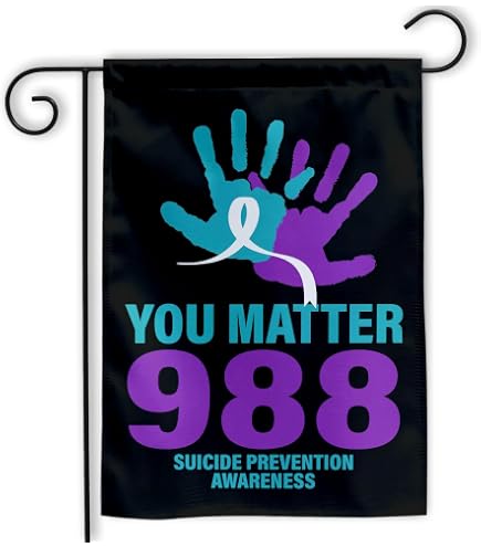 Suicide Prevention Awareness Gartenflagge – Doppelseitig, 30x45 Cm, Für Hof, Terrasse & Balkon