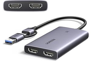 UGREEN 4K HDMI Capture Card, 2K@30Hz Video Recorder, Passthrough, USB 3.0, Full HD with Low Latency for Streaming Gaming and 