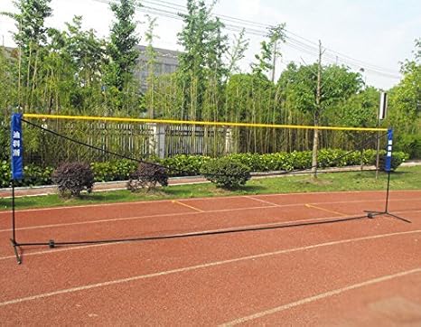 組み立て簡単 本格バドミントンネット バドミントン ネット 支柱 バトミントン トレーニング 6 1ｍ 国際標準サイズ 携帯便利 収納ケース付き 持ち歩きで好きな場所で バドミントン E買い物ネットワーク ネット ゲージ Amazon