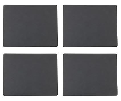 Lind Dna Tischsets SQUARE, L, Nupo Anthazit, 4 Stück Im Set