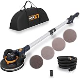 MAXXT 4mm Random Orbital Drywall Sander, Brushless 400W 3.5A Foldable Electric Wall Sander, Sander Tool with 1&amp;2 Modes Suction Switching, Memory Variable Speed, 180&deg; Flex Head, LED Light, Carry Bag