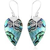 Blue Earrings for Women - Funky Silver Unique Vintage Beach Jewelry Anniversary Birthday Christmas Gifts