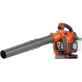 Husqvarna 125BVx Gas Leaf Blower, 28-cc 1.1-HP 2-Cycle Handheld Leaf Blower Vacuum Kit with Mulcher and Vac Bag, 470-CFM, 170-MPH, 12.5-N Powerful Clearing Performance and Ergonomic Design