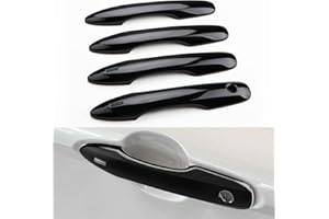 DLOVEG Upgraded Snap-on Door Handle Cover Compatible for 2018-2023 2024 2025 Toyota Camry Accessories No Adhesive Door Handle Protectors for 2020-2024 2025 Corolla 2020-2025 Venza (Glossy Black)