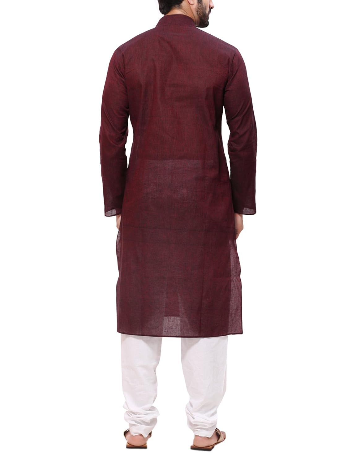 rg designers men's handloom brown kurta pyjama