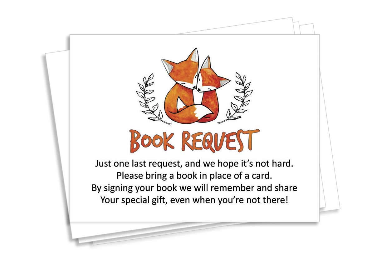Inkdotpot 30 Books For Baby Shower Request Cards Bring A Book Instead Of A Card Jungle Animals Gender Neutral Baby Shower Invitations Inserts Games