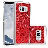 S8 Case,S8 Glitter TPU Case, DAMONDY 3D Cute Bling Premium Glitter Ultra Clear Soft TPU Case Hybrid Slim Cover for Samsung Galaxy S8 2017 ONLY -red