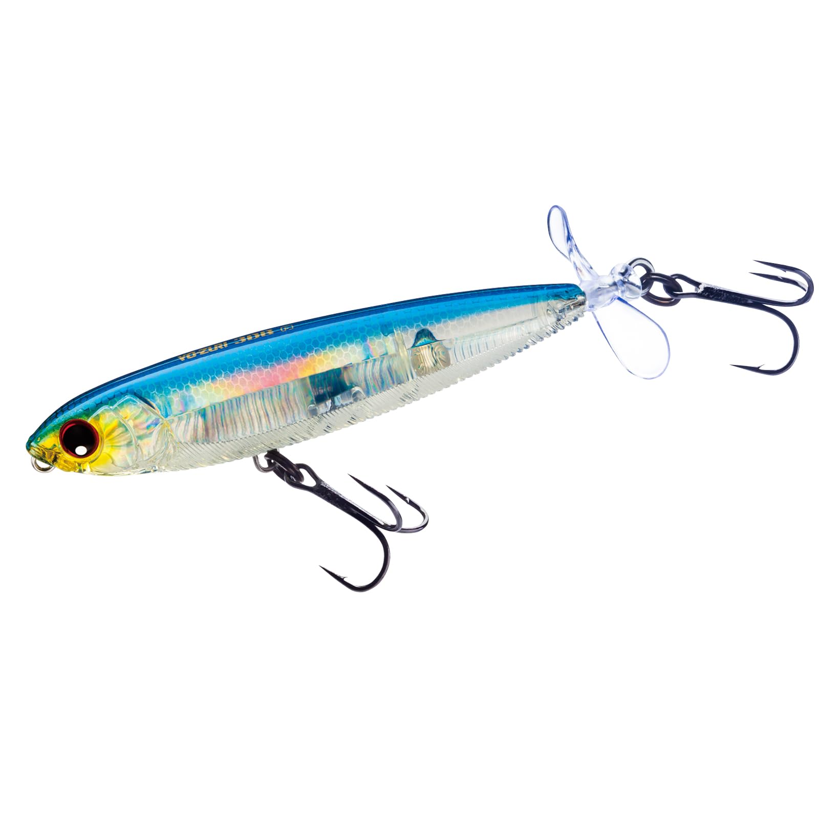 Yo-Zuri 3DB Prop Floating Lure, Prism Silver Blue, 3 1/2-Inch