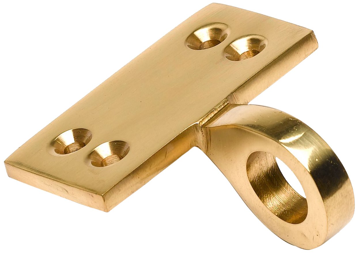 Merriway BH02122 Sash Window Lift Eye Pole Hook Pull, 13mm (1/2 inch) - Polished Brass