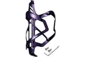 Corki Cycles Heavy Duty Bike Water Bottle Holder, Lightweight Purple Water Bottle Cage Shockproof Design for Road Mountain Gravel Bikes, Holds 18-30 oz, 1-Pack Aluminum Alloy