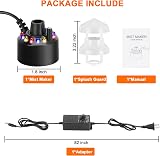 FITNATE Ultrasonic Mist Maker with Splash Guard 24V UK Plug LED Lights view 9