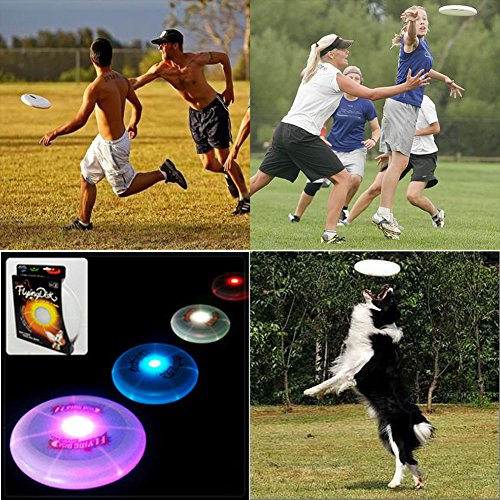 FUDOSAN LED Flying Disc Ultimate Light Up Sport Disc Glow in The Dark