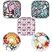 BMC Womens 5 pc Mixed Design Alloy Metal Folding Compact Travel Pocket Beauty Makeup Mirrors - Set 4: Urban Art