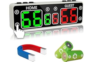 GAN XIN Cornhole Scoreboard,Battery Powered Ping Pong Score Keeper with Touchscreen Button&Top Button,LED Digital Electronic Scoreboard with Buzzer,Shuffleboard/Indoor Games & Sports