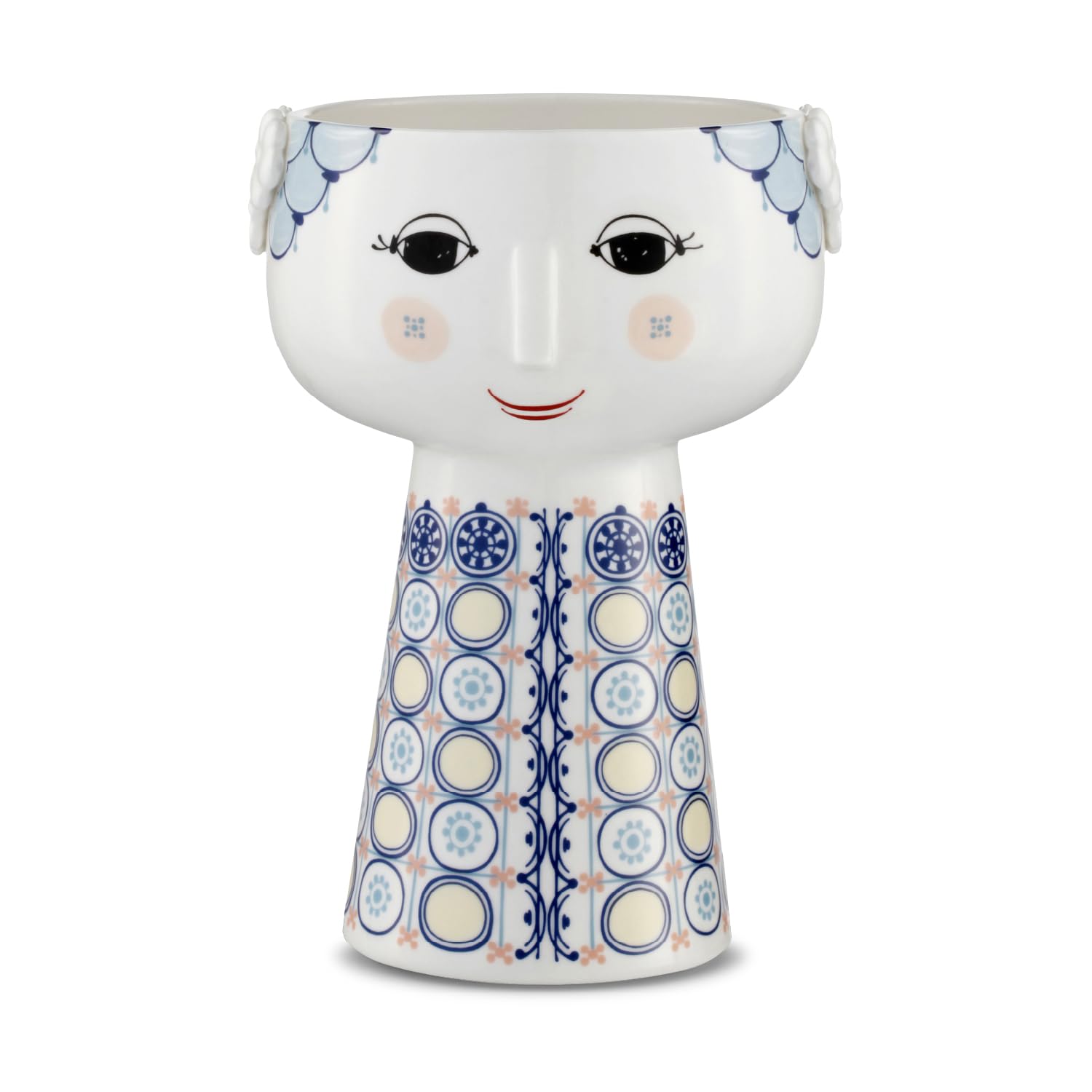 Bjørn Wiinblad Vase H18.5 cm Eva Classic Design for Flowers Blue — image 1