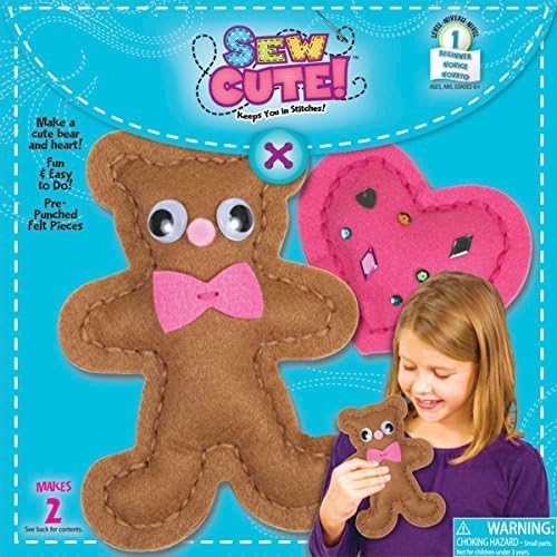Bear With Heart Begin To Sew Kit-3-3/4 Inch x8 Inch by Quincraft