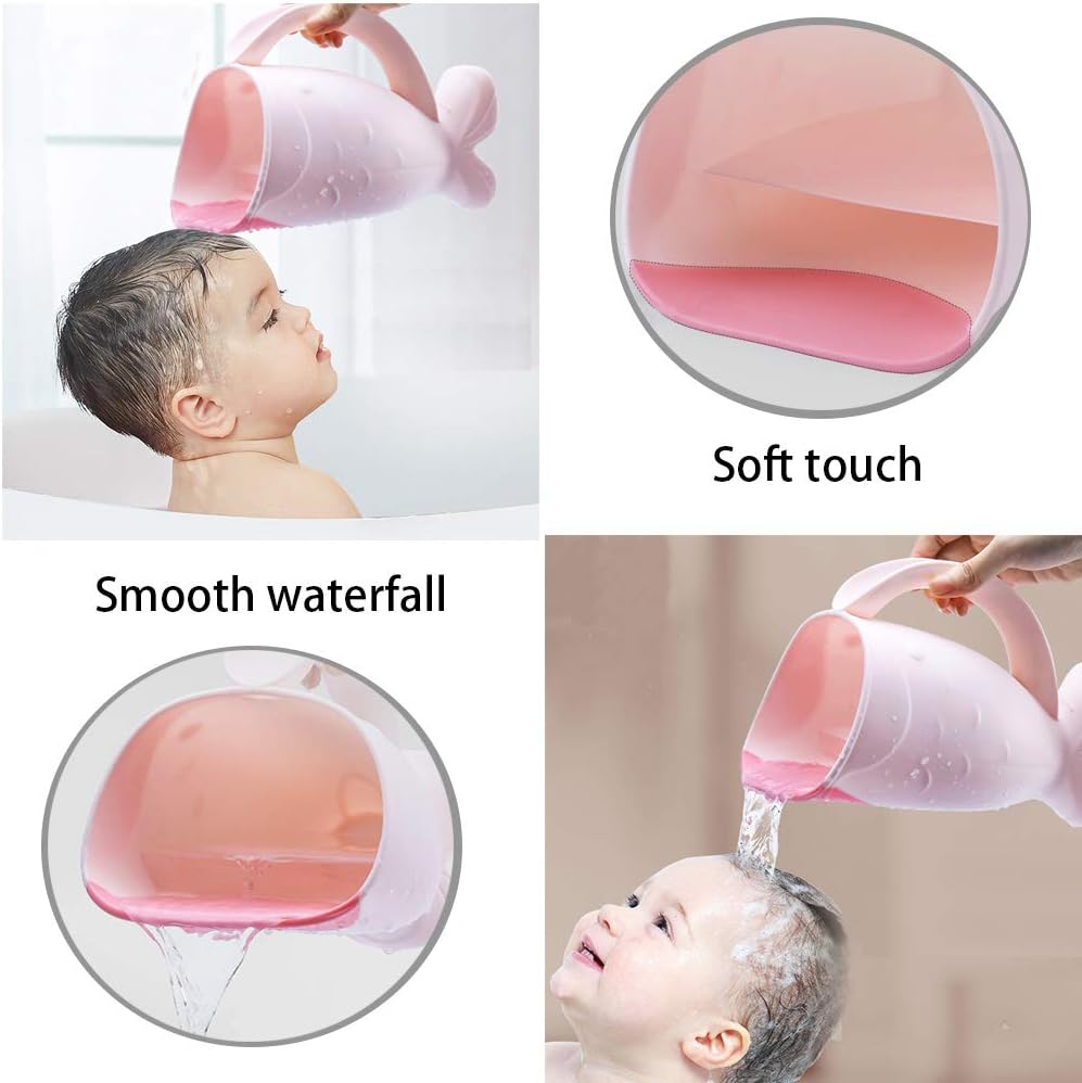 Shampooing Rincer Tasse Rince Tete Bebe Et Couvercle Du Robinet Baignoire Bain Protection Robinet Baleine Pink Bebe Puericulture Securite De La Salle De Bain