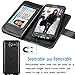Tekcoo for Galaxy J3 Emerge / J3 Prim / J3 Luna Pro / J3 Mission / J3 Eclipse Wallet Case, Luxury PU Leather Credit Card Slots Holder Purse Carrying Folio Flip Cover for Samsung Amp Prim 2 - Black