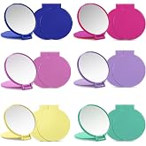 Qislee 12 Pack Compact Mirrors Bulk for Party Favors Purse Travel, 6 Colors | pocket mirror bulk, purse mirror, for wedding favors, goodie bag fillers, ultra-lightweight, plastic and glass