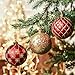 Valery Madelyn 40ct Luxury Red Gold Shatterproof Christmas Ball Ornaments Decoration,Themed with Tree Skirt(Not Included)