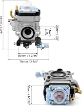 QWORK Carburetor 22cc 26cc 33cc 34cc 36cc for Hedge Trimmer Brush Cutter view 6