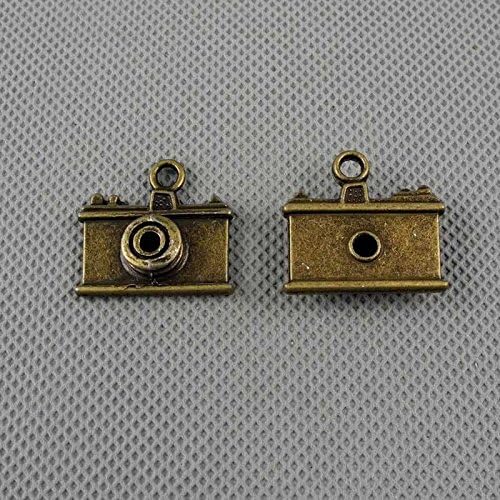 120 PCS Jewelry Making Charms Findings Supply Supplies Crafting Lots Bulk Wholesale Antique Bronze Tone Plated 03410 Camera