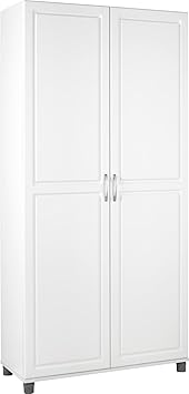 Amazon Com Systembuild Kendall 36 Utility Storage Cabinet White Furniture Decor