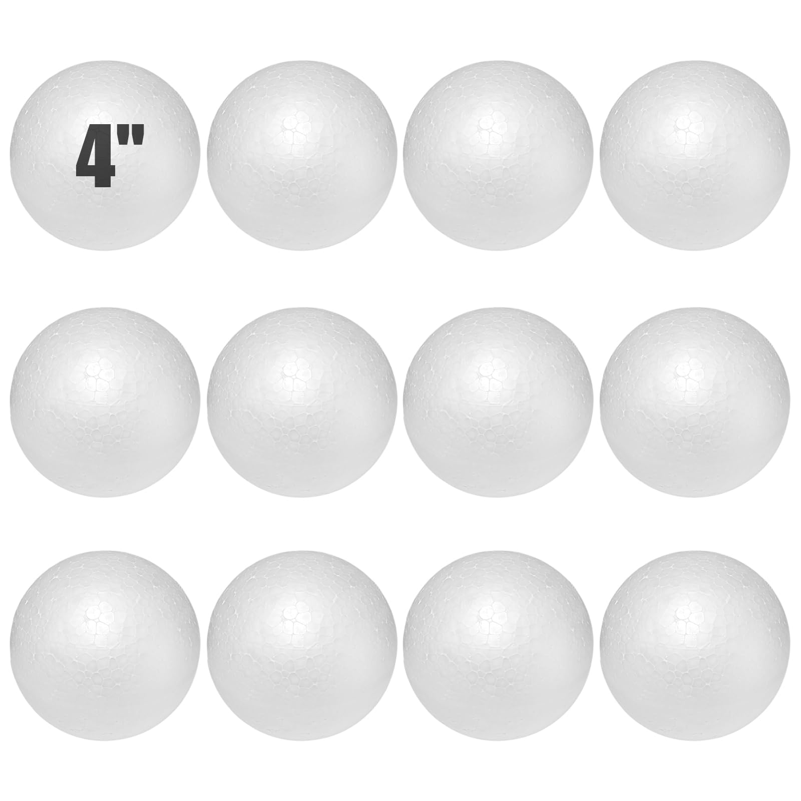 Styrofoam Balls 4 Inch,12PC Large White Foam Balls for Crafts, DIY ...