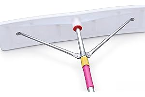 Long Reach Roof Snow Rake 20.5 ft, Adjustable Roof Snow Remover Tool, Aluminum Pole Sections, Three-Point Connection for Stab