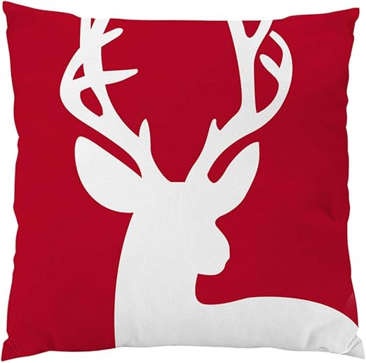 Immagini Copertina Natale.Natale Cuscino Rosso Vintage Natale Lino Cuscino Caso Natale Cervo Cuscino Copertina Home Decor Zolimx Regalo Di Natale Amazon It Illuminazione