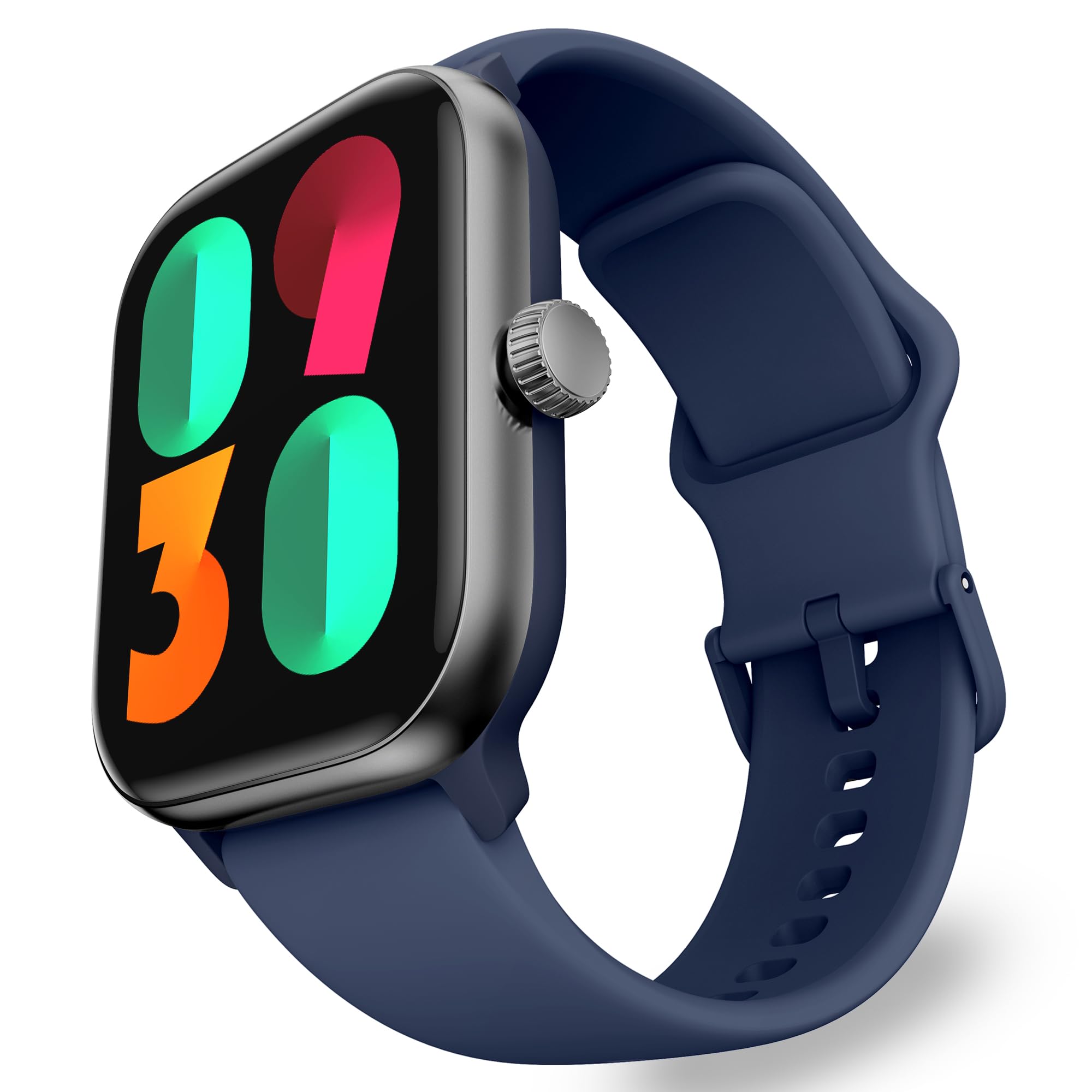 OCTANDRA Pulse 2 VeryFit Smart Watches for Men Women, Alexa Built-in 1.85" AMOLED Screen IP68 Fitness Tracker Watch, Body Energy/Heart Rate/Oxygen Saturation/Stress/Step/Sleep Monitor (GTX10) (Blue)