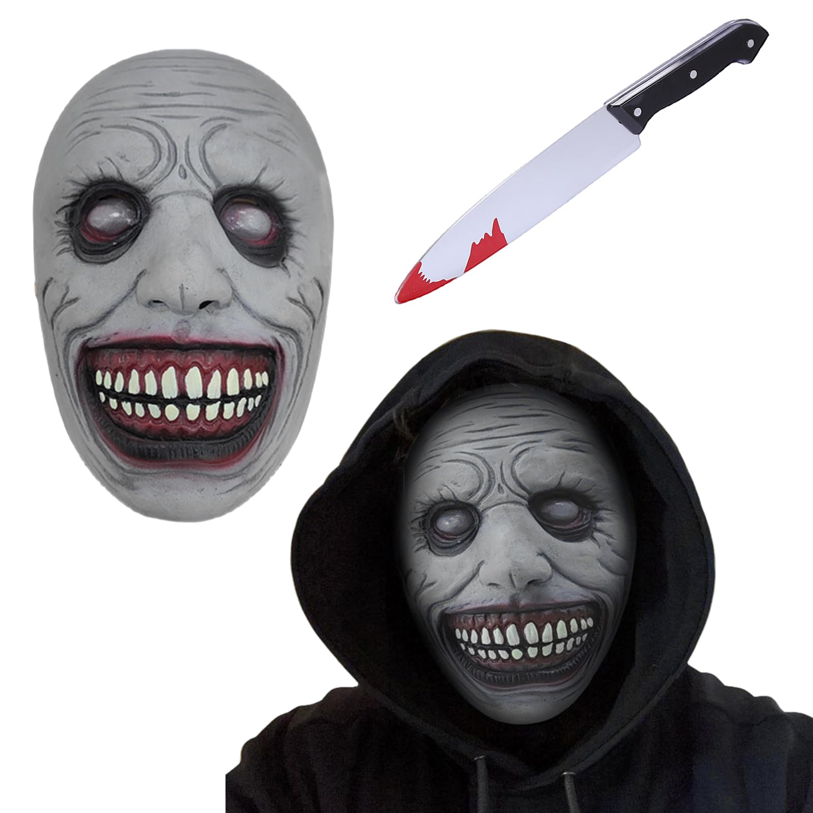 Jason Killer Clown Nun Mask Terrifier Halloween Adults Men Scary Skeleton Horror Killers Latex Skull Mask, Costume Prop Realistic Masks Adult Halloween Theme Party Cosplay Fancy Dress (Color 2) — image 1