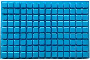 Generic Christmas Silicone Mini Square Candy 126 Cavity Tray for Homemade Gummy Jelly Caramels and Chocolate (Blue, One Size)