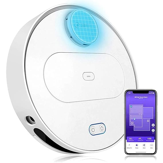 360 S6 Robotic Vacuum Cleaner with Wet Mopping Function APP Control, LDS, Intelligent