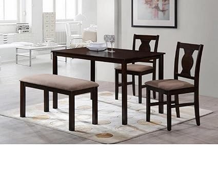 HomeTown Artois Four Seater Dining Table Set (Walnut)