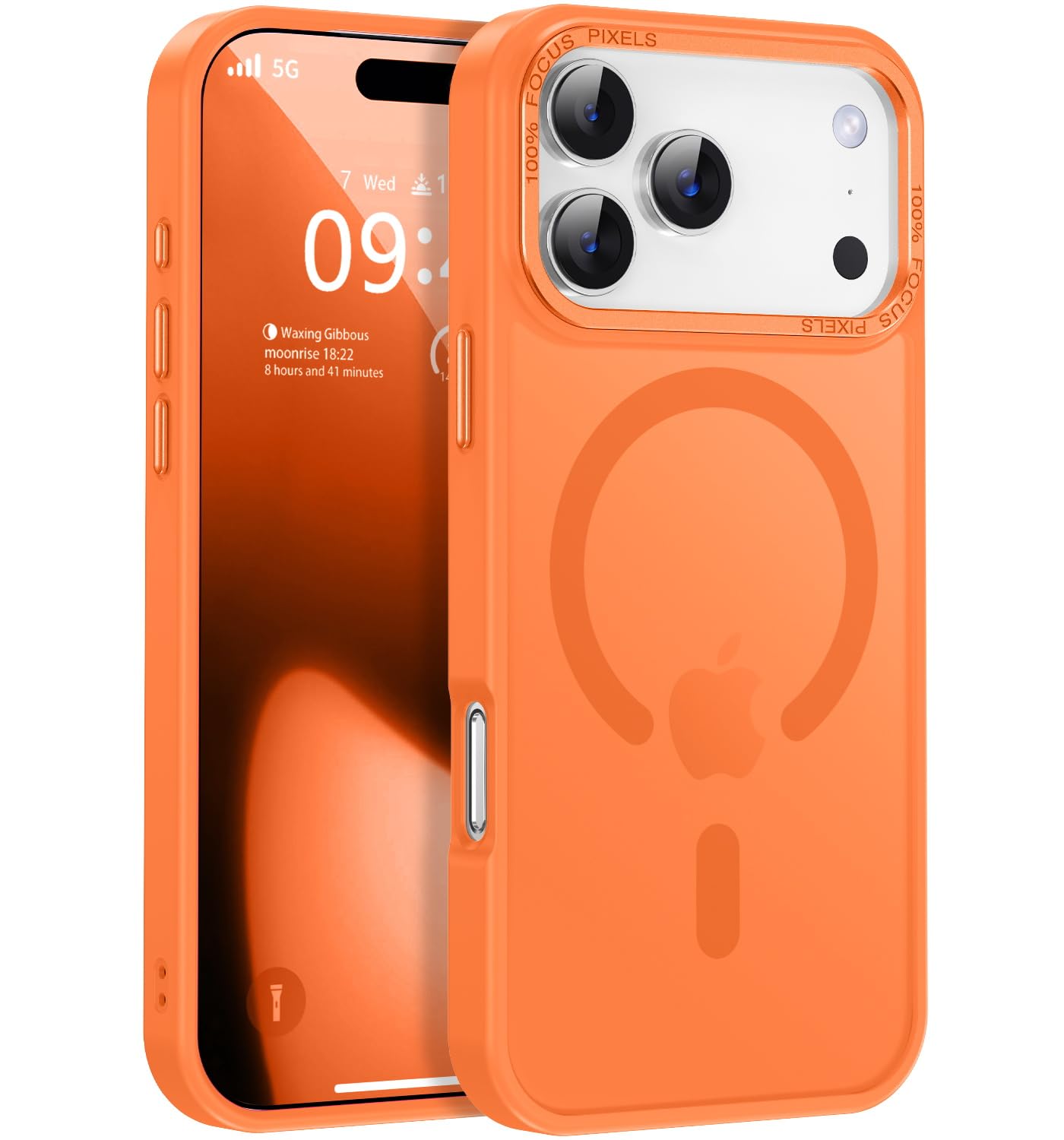 Photo 1 of Newfuture Magnetic for iPhone 17 Pro Case [Compatible with Magsafe] [Military Grade Drop Protection] Translucent Matte Anti-Scratch Shockproof Protective Phone Cover 6.3 Inch, Orange