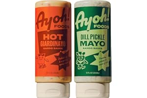 Ayoh Foods, Mayo Gone Wild, Made by Molly Baz (Duo Pack-2 Total, 12oz Bottles) Easy to Squeeze, Perfect for; Sandwiches, Burgers, Fries, Nuggets, Wraps & Dips