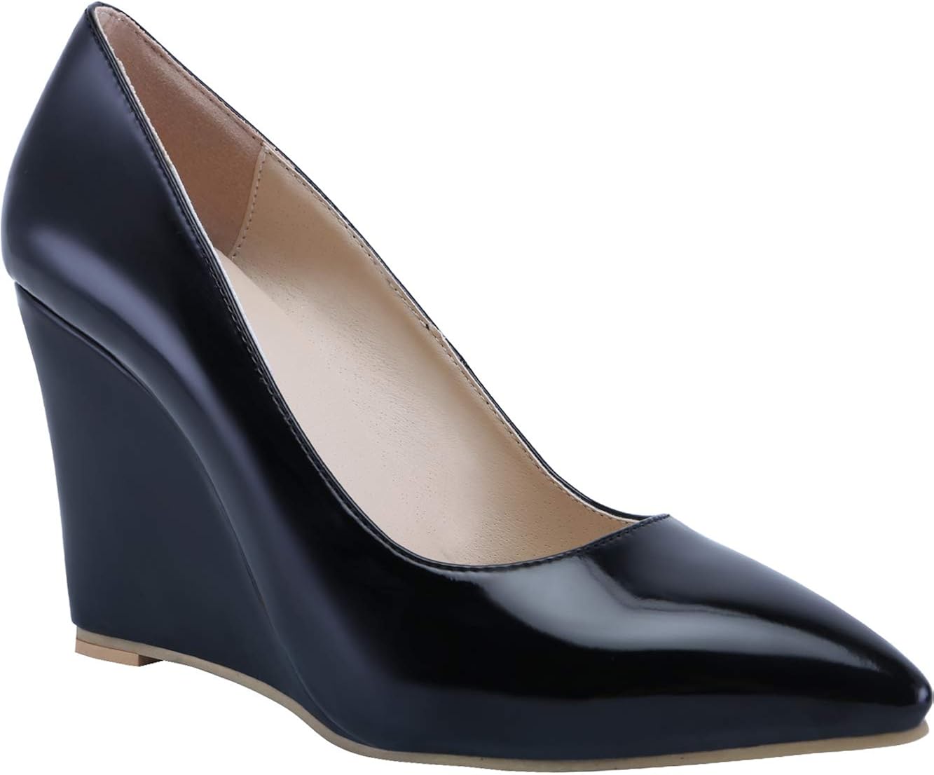 black slip on wedges