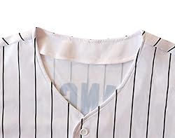HOPSHION 27 Stripes Baseball Jersey Short Sleeve