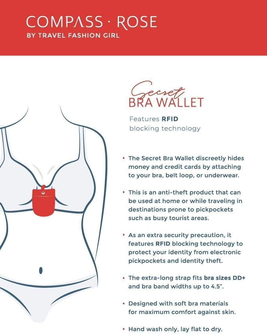  | Secret Bra Wallet Travel Money Pouch with Anti-theft RFID Protection, by Travel Fashion Girl | Travel Wallets