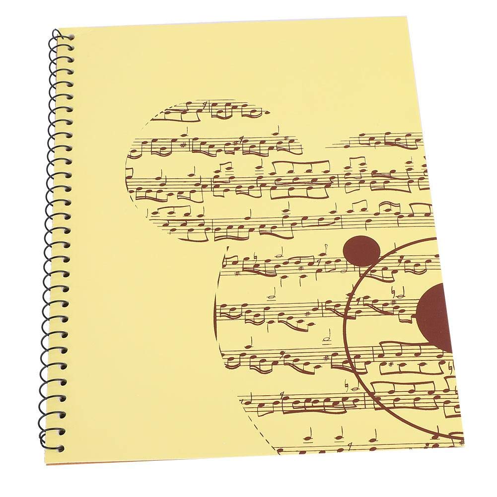 Music Manuscript Paper Notebook, 50 Pages Musical Notation Staff Notebook Blank Sheet Music Manuscript Writing Paper (Yellow Bear) Assist Correct