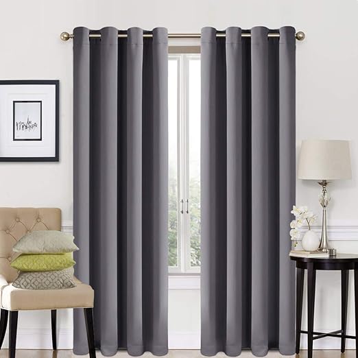 Amazon Com Easeland Blackout Curtains 2 Panels Set Room Drapes