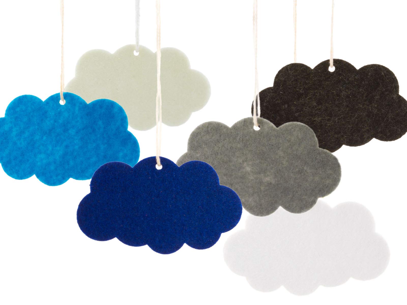 Summer-Ray 48 Mixed Colour Acrylic Felt Cloud Laser Cutouts Room Decoration Dream Catcher DIY Craft