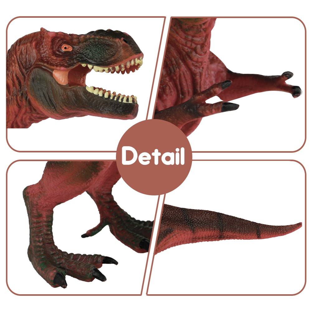 Tiranosaurio Rex Juguete T Rex Figura de Dinosaurio Súper Realista Juguetes TPR Resistente Moldes Dinosaurios de Juguete Figura y Regalo Colección para Niños