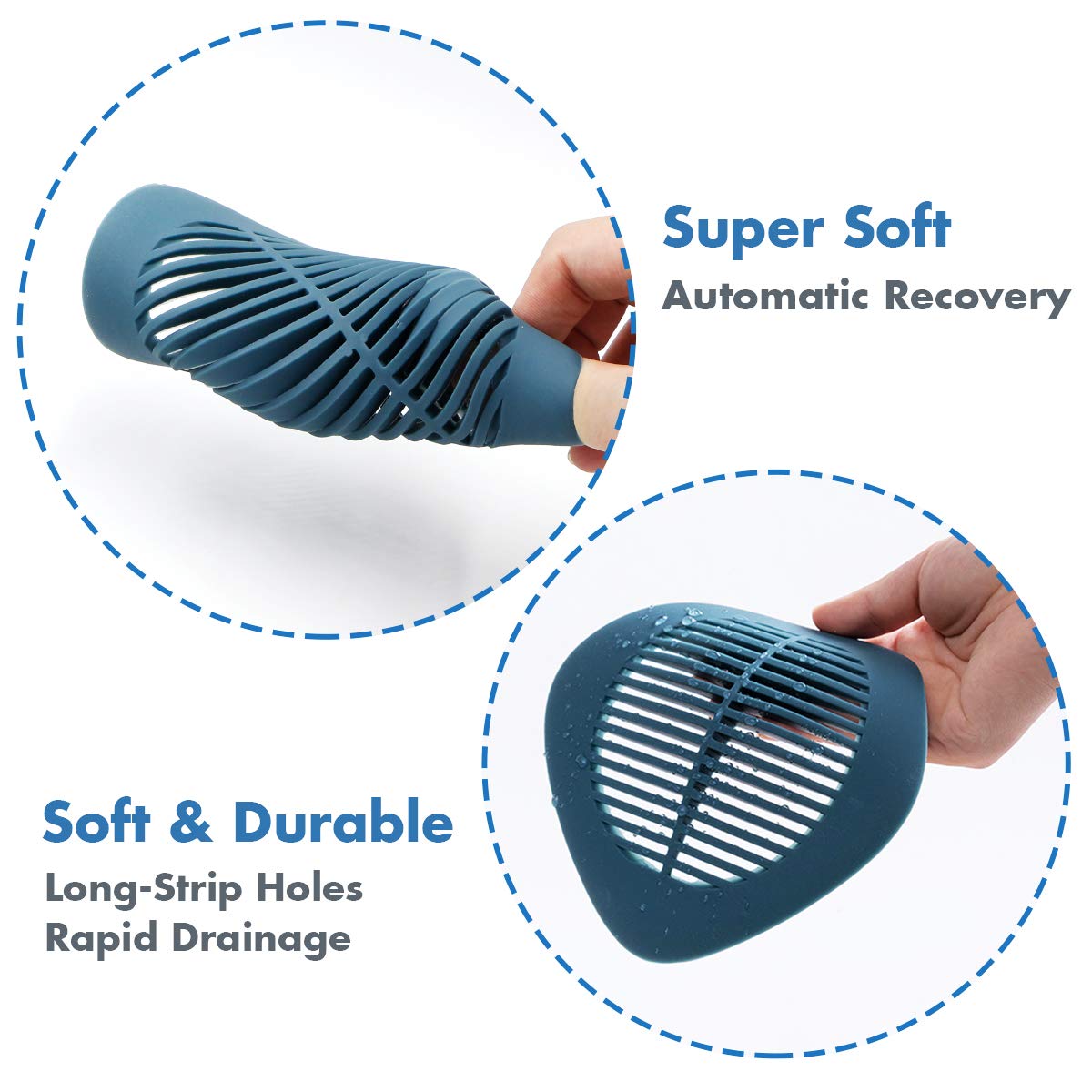 Drain Hair Catcher,Durable Silicone Hair Stopper Shower Drain Covers Drain Filter for Bathroom Kitchen (4 color)