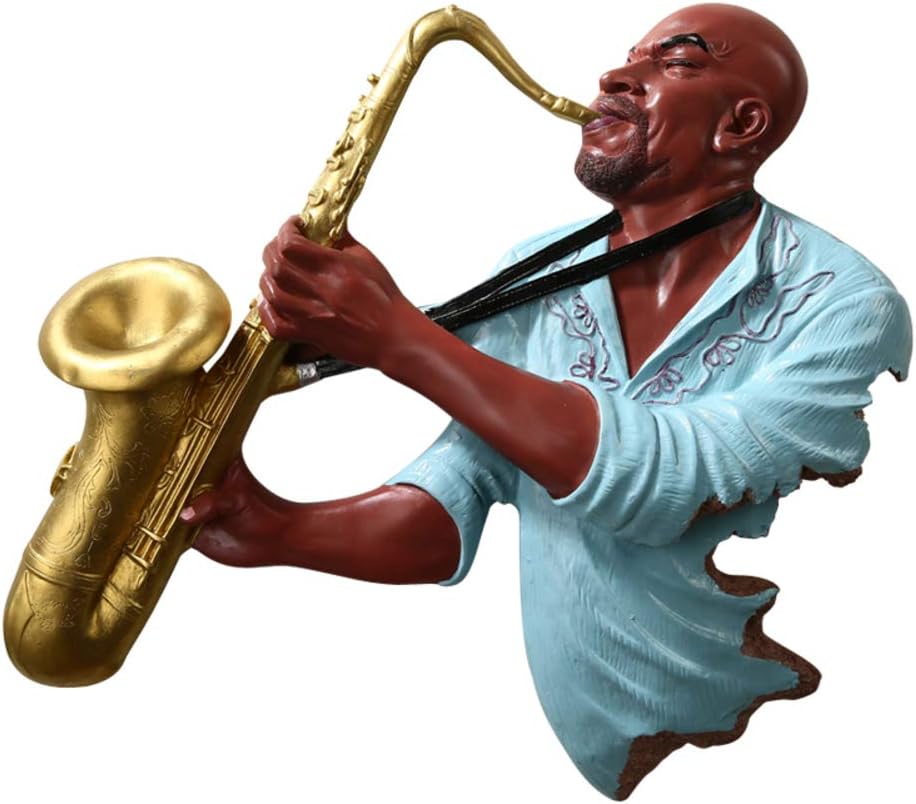 RICHLN Creative Jazz Musician Player Figure Sculpture,Large