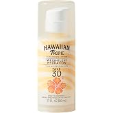 Hawaiian Tropic Weightless Hydration SPF 30 Face Sunscreen, 1.7 Fl Oz | Lightweight hydrating lotion, Travel size sunscreen f
